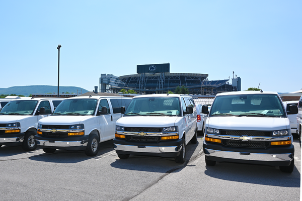 Rental vans at Penn State Fleet