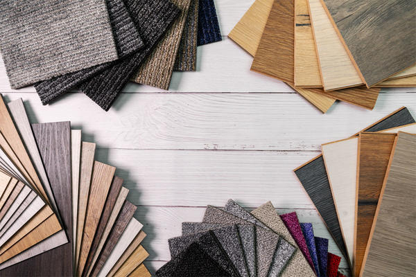  floor carpet and wooden laminate samples