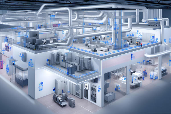 Detailed View of a Modern HVAC System Installed in a Commercial Building
